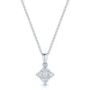 Berry's 18ct White Gold Princess Cut & Half Moon Diamond Pendant - Berry's Jewellers