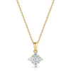 Berry's 18ct Yellow Gold Princess Cut & Half Moon Diamond Pendant - Berry's Jewellers