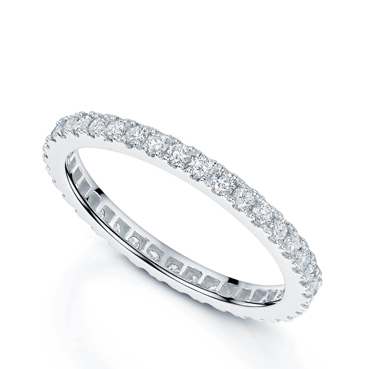 18ct White Gold Claw Set Full Eternity Ring