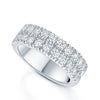Berry's Platinum Round Brilliant Cut Diamond Two Row Half Eternity Ring - Berry's Jewellers