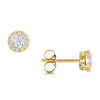 Berry's 18ct Yellow Gold Round Brilliant Cut Halo Stud Earrings - Berry's Jewellers