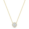 Berry's 18ct Yellow Gold Round Brilliant Cut Diamond Halo Pendant - Berry's Jewellers