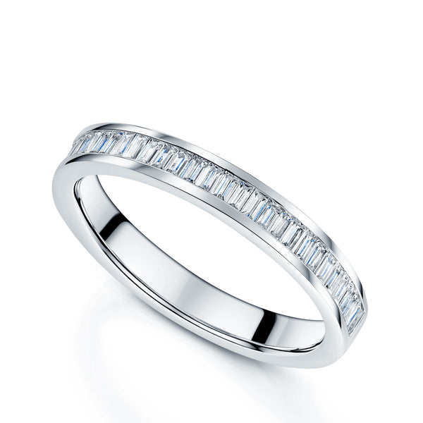 Berry's Platinum Baguette Cut Diamond Channel Set Wedding Ring - Berry's Jewellers