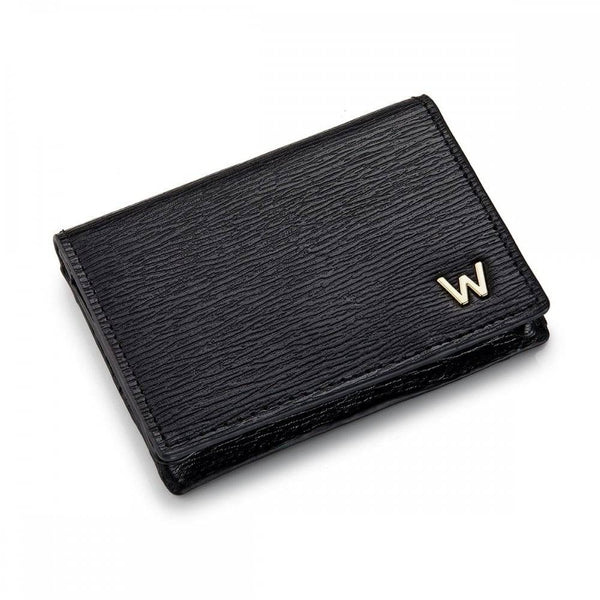 WOLF 1834 Black Leather Gusset Card Case - Berry's Jewellers