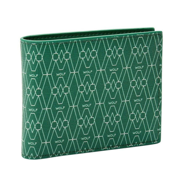 WOLF 1834 Signature Billfold And Coin Green Recycled Wallet - Berry's Jewellers