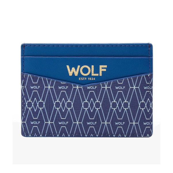 WOLF 1834 Signature Collection Blue Recycled Card Holder - Berry's Jewellers