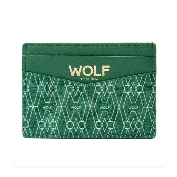 WOLF 1834 Signature Collection Green Recycled Card Holder - Berry's Jewellers