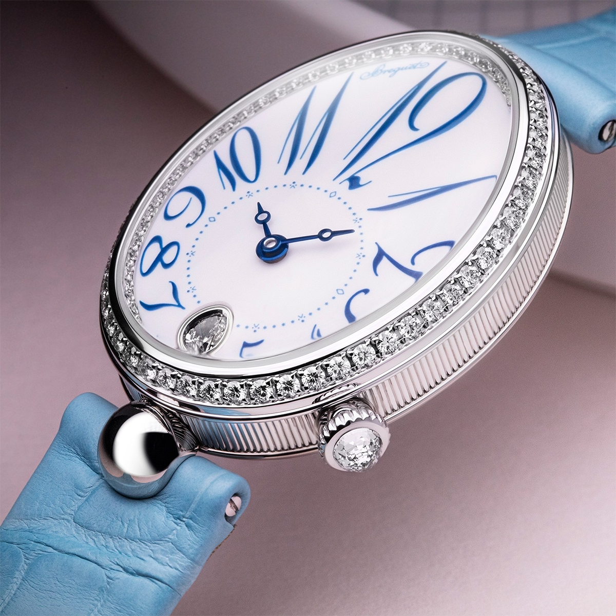 Breguet Reine de Naples 18ct White Gold Automatic Strap Watch - Berry's Jewellers