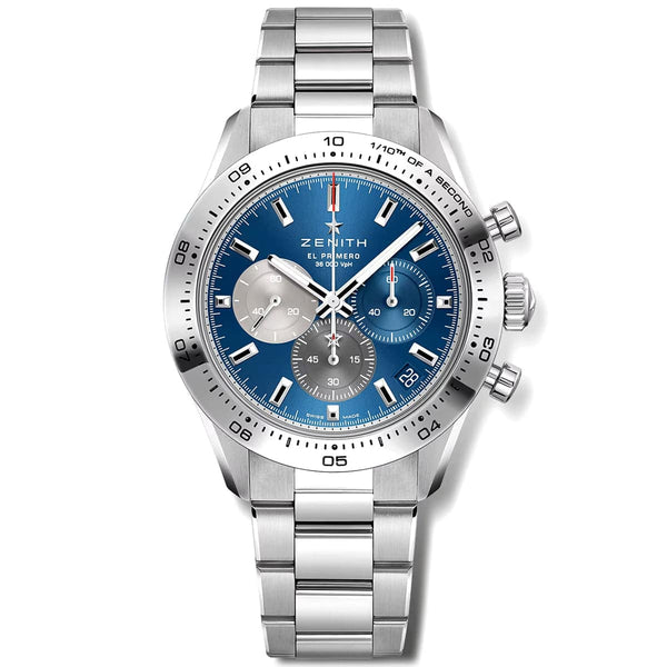 Zenith CHRONOMASTER Sport 41mm Blue Dial El Primero Bracelet Watch - Berry's Jewellers
