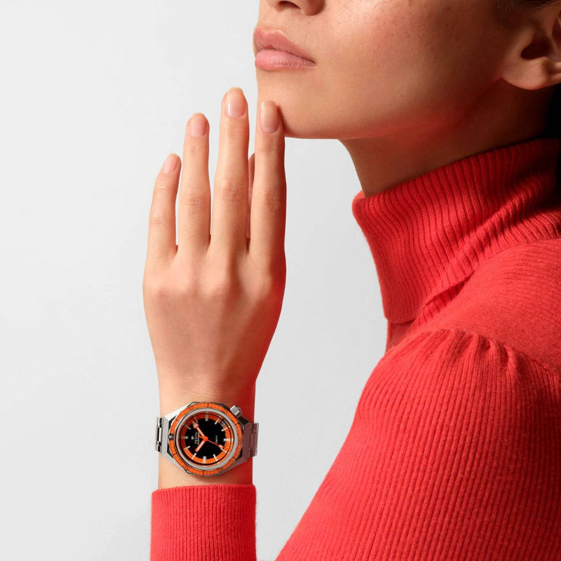 Zenith DEFY Revival 37mm Black/Orange Dial Bracelet Watch - Berry's Jewellers