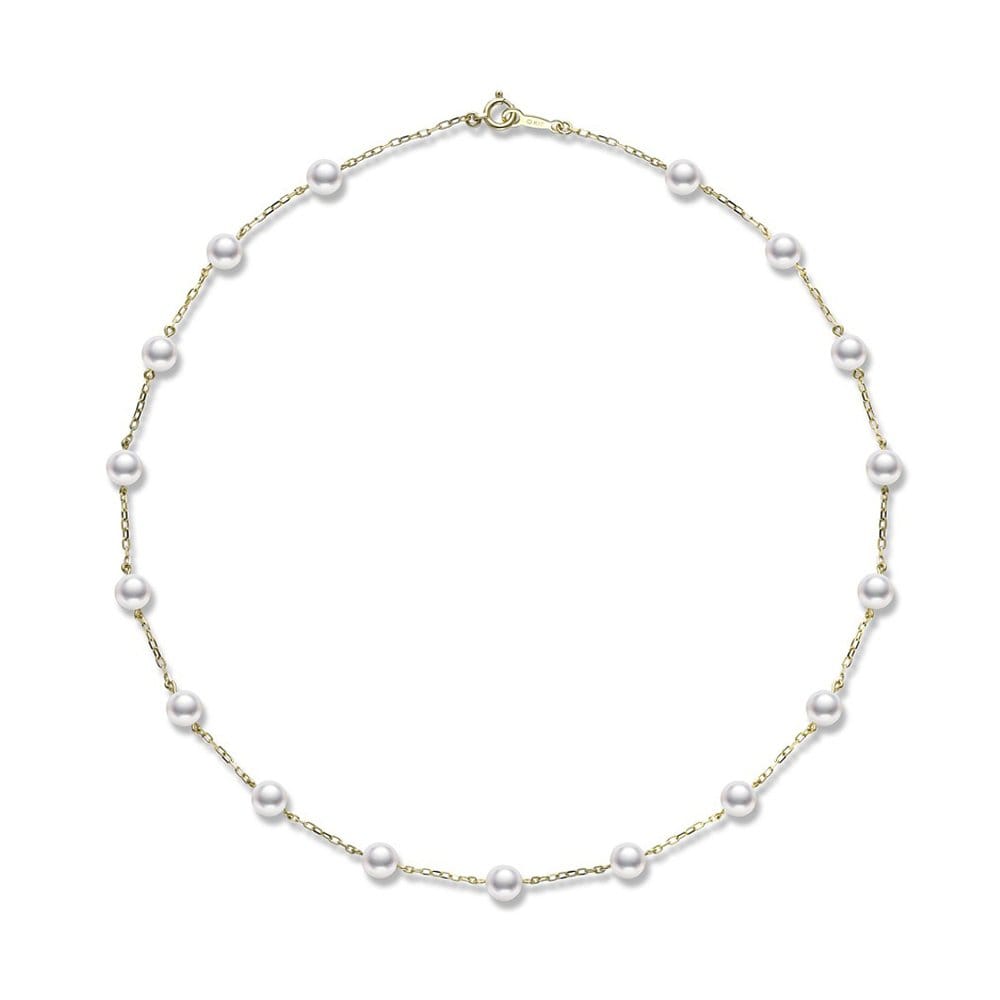 Akoya Pearl & 18ct Yellow Gold Chain Necklace