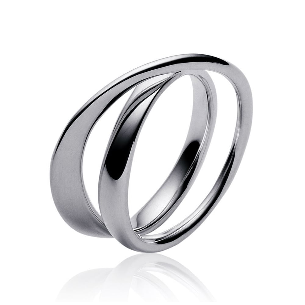 Mobius Sterling Silver Crossover Dress Ring
