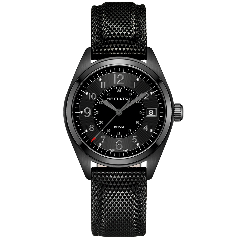 Khaki Field 40mm All Black PVD Men's Strap Watch