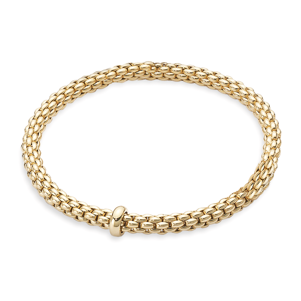 Solo 18ct Yellow Gold Bracelet With Single Rondel
