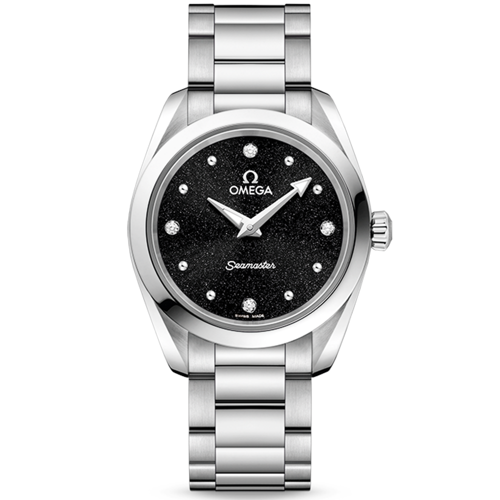 Seamaster Aqua Terra 28mm Shimmer Black Dial Ladies Watch
