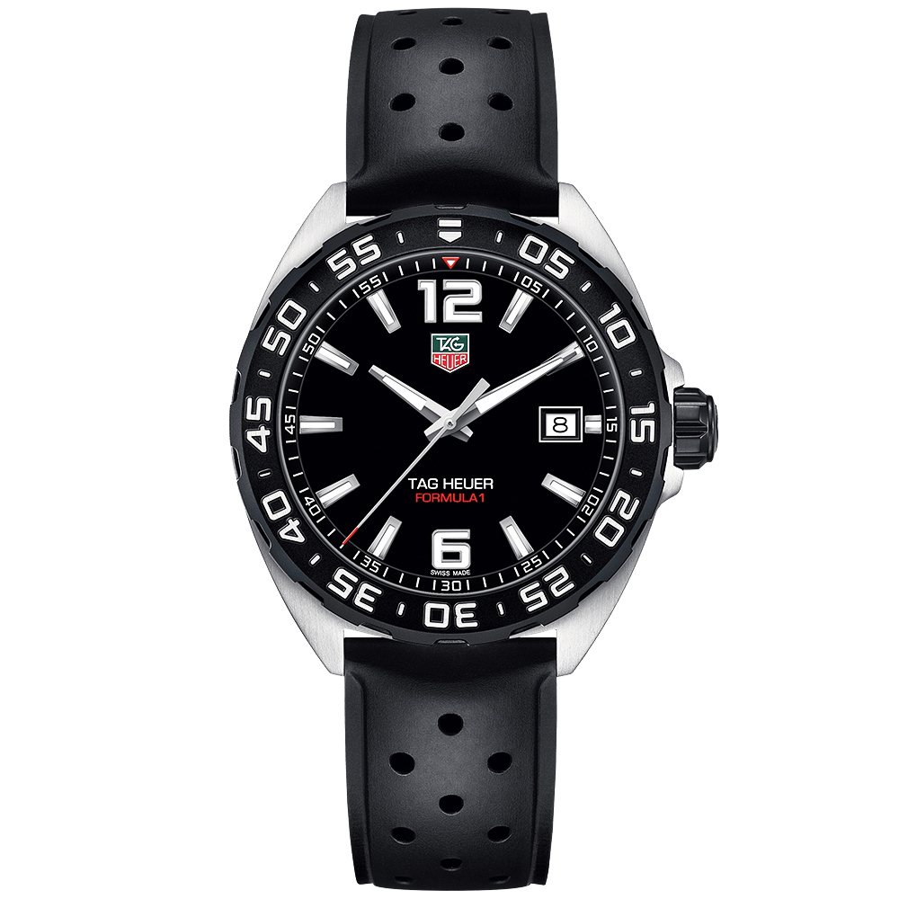 Formula One Quartz Steel Black Dial Men's Strap Watch