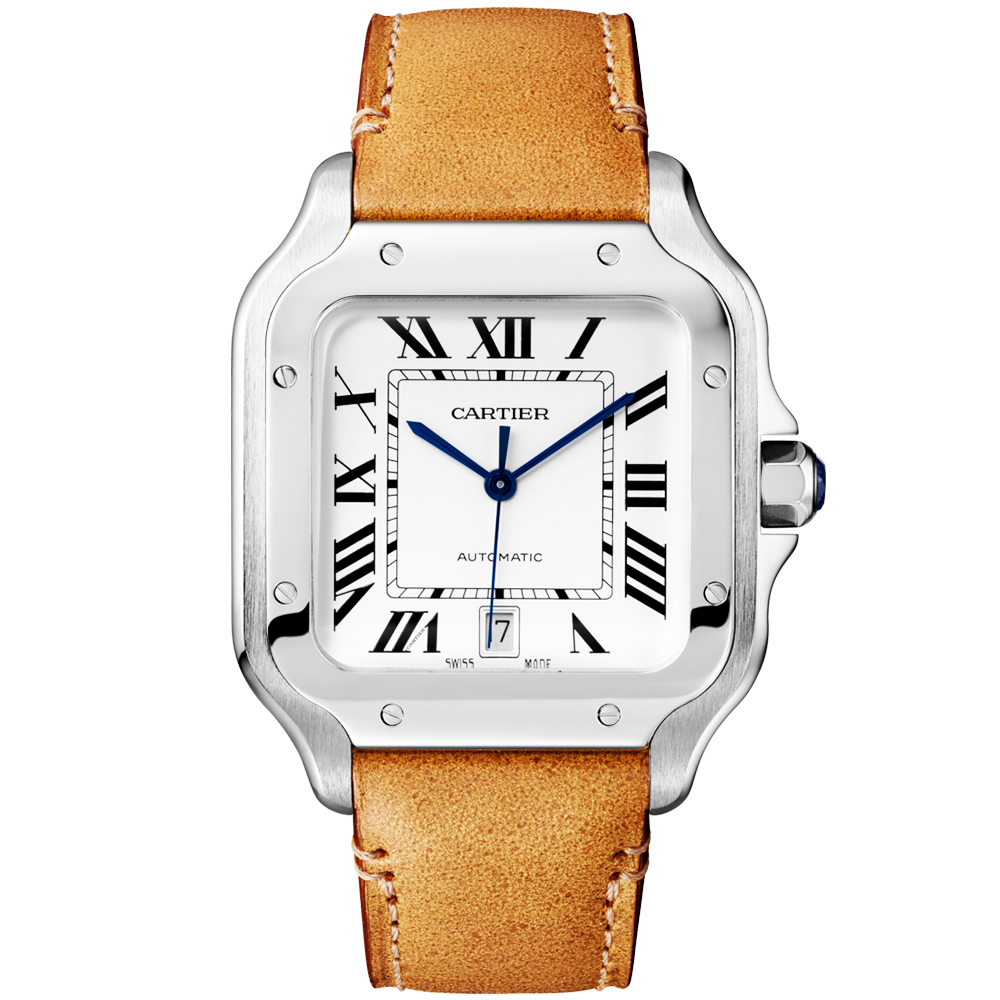 Santos de Cartier Large Steel Bracelet/Strap Watch