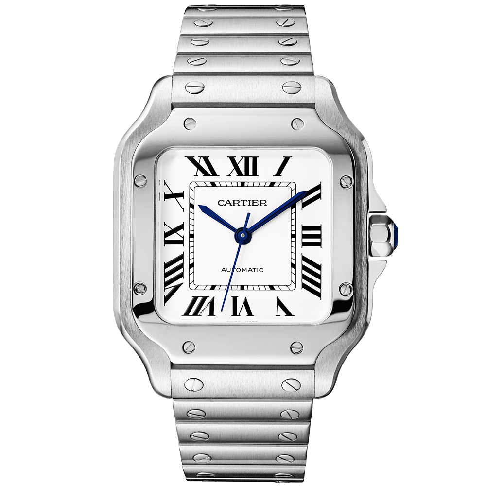 Santos de Cartier Medium Steel Bracelet/Strap Watch