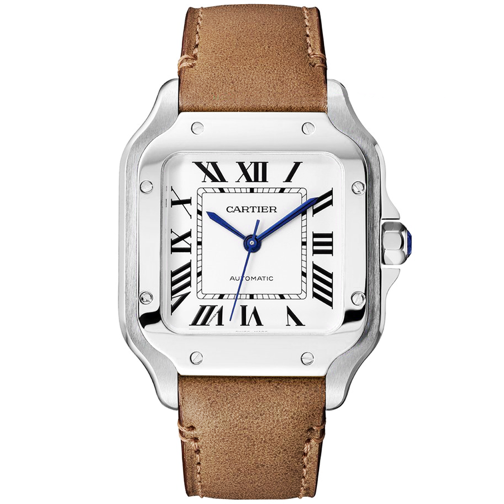 Santos de Cartier Medium Steel Bracelet/Strap Watch