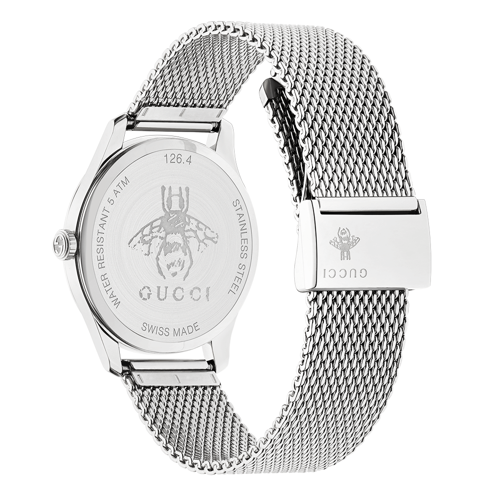 G-Timeless 36mm White Mother of Pearl Diamond Dial Bracelet Watch