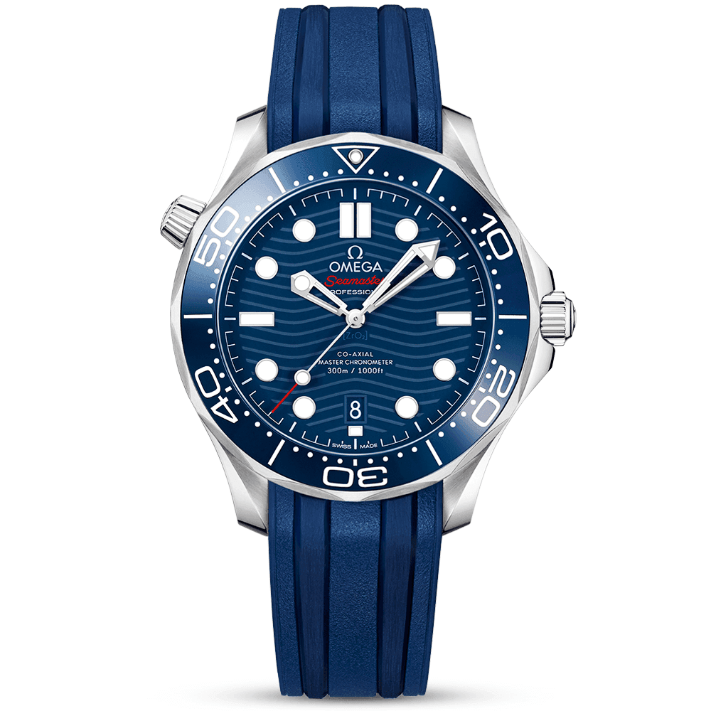 Seamaster Diver 300m 42mm Blue Dial Men's Rubber Strap Watch