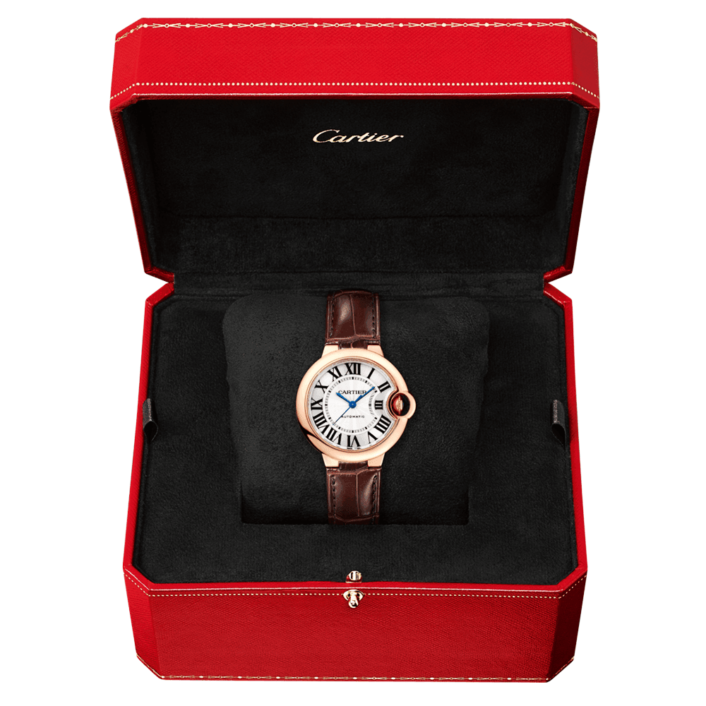 Ballon Bleu de Cartier 33mm 18ct Pink Gold Strap Watch