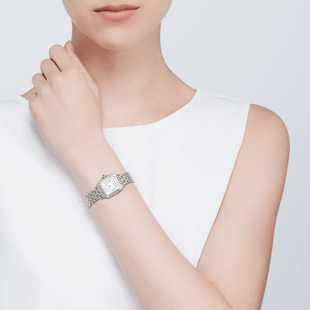 Cartier Panth re Small Steel Silver Roman Dial Ladies Watch
