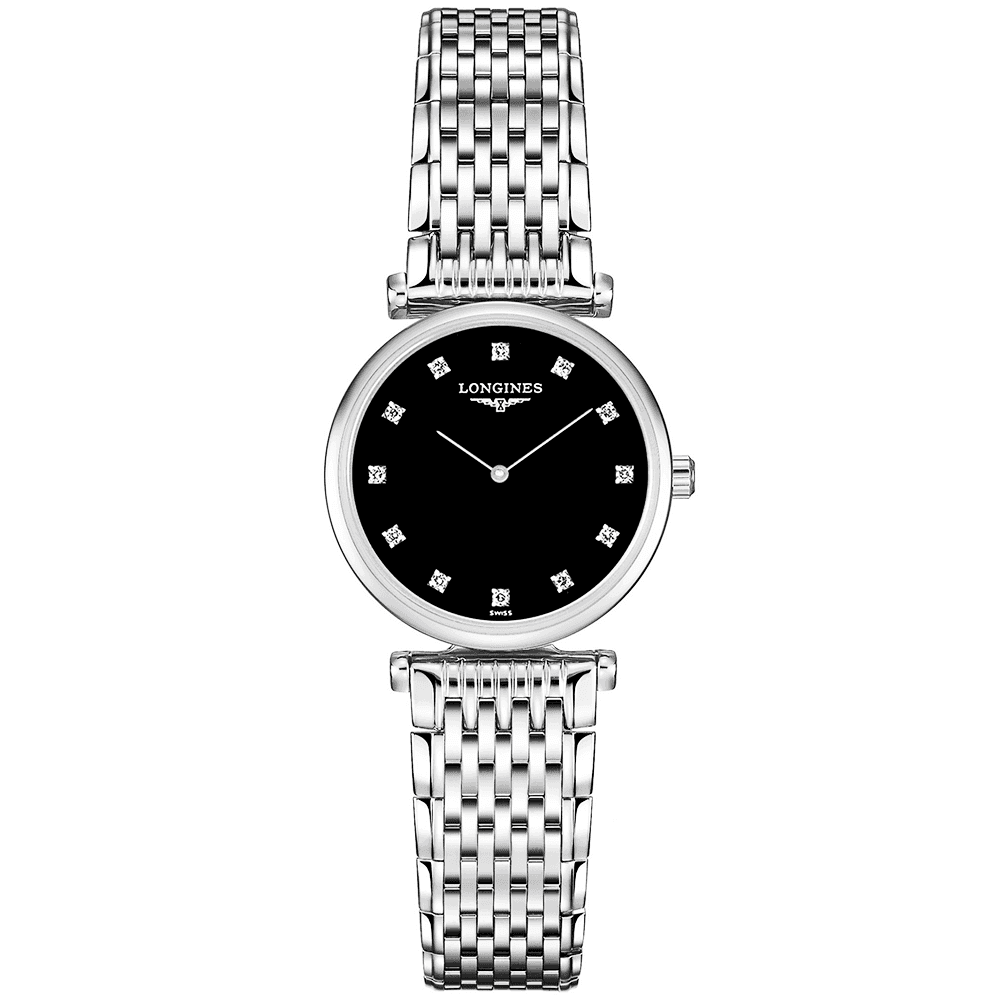 La Grande Classique 24mm Black Diamond Dial Bracelet Watch