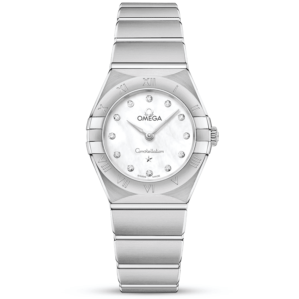 Constellation Manhattan 25mm White Mother of Pearl Diamond Dial Watch