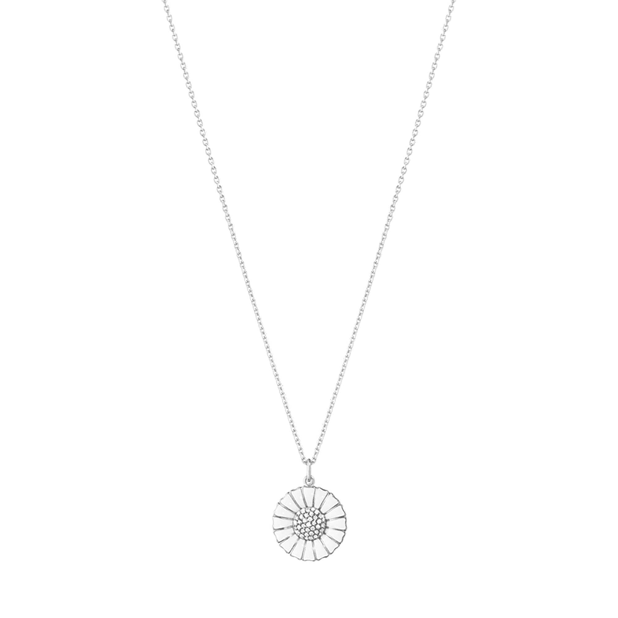 Daisy Sterling Silver And Diamond Necklace