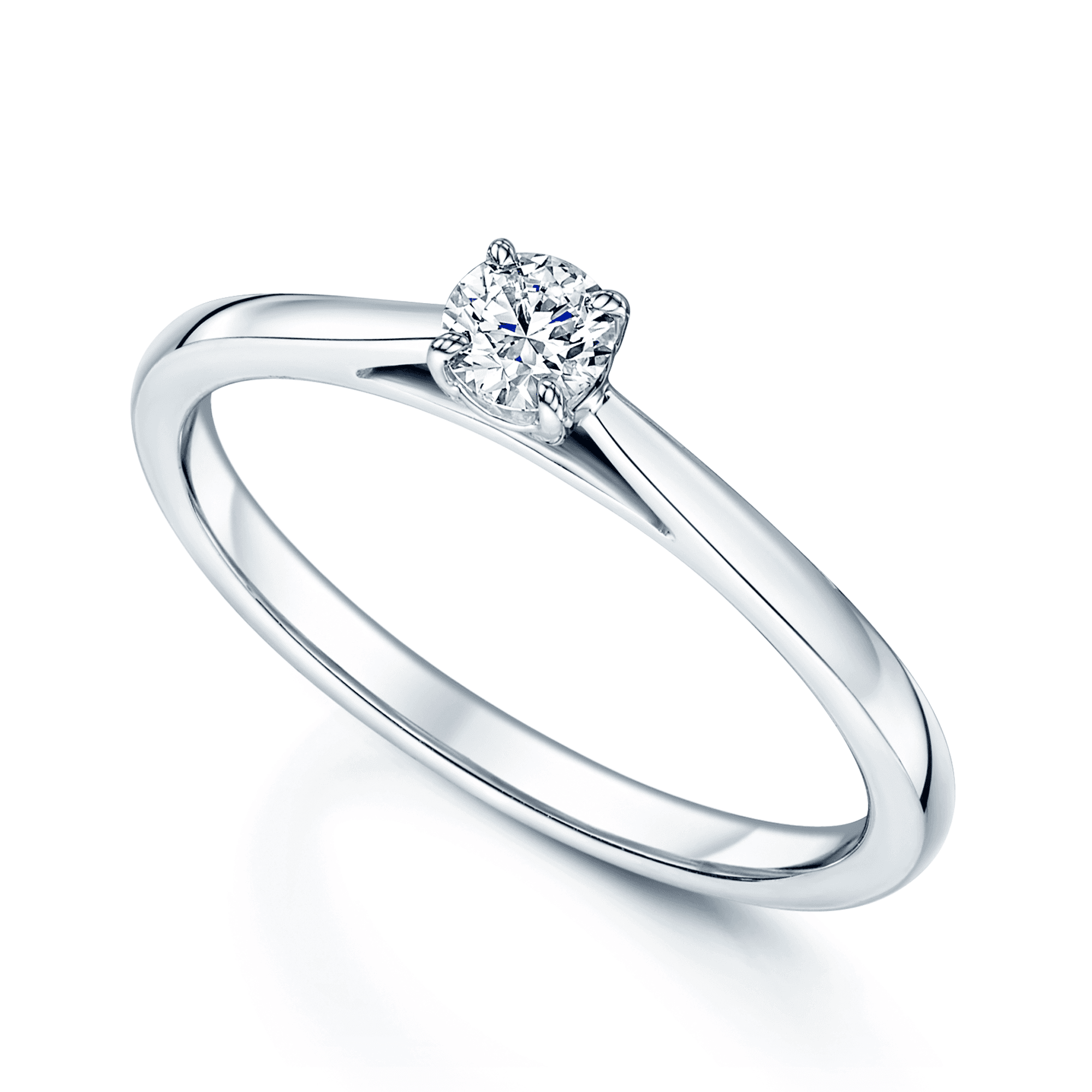 The Eve Collection Platinum GIA Certified 0.18ct Single Stone Diamond Ring