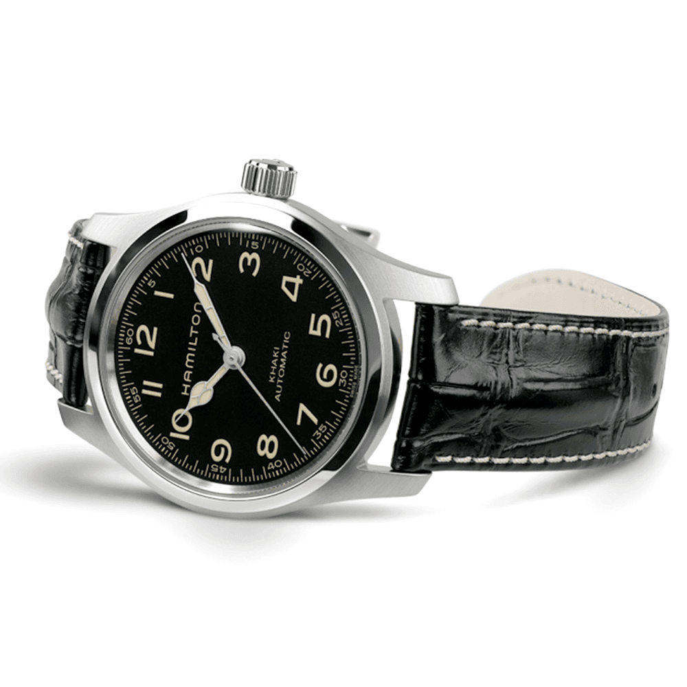 Khaki Field 42mm Murph Men's Automatic Leather Strap Watch