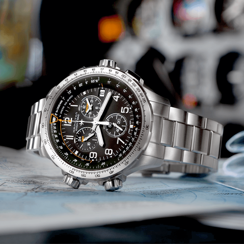 Khaki Aviation X-Wind 46mm Quartz Chronograph Men's Watch