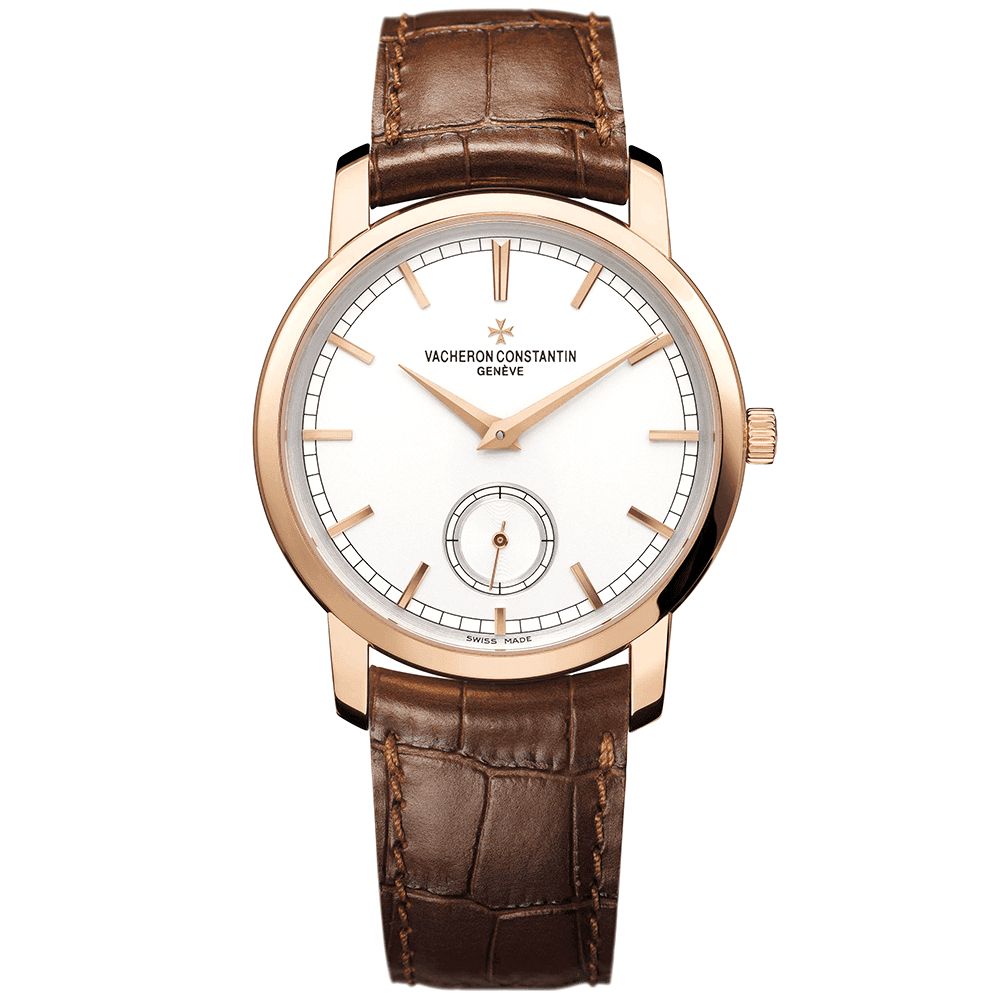 Traditionnelle 38mm 18ct Pink Gold White Dial Manual-Wind Watch