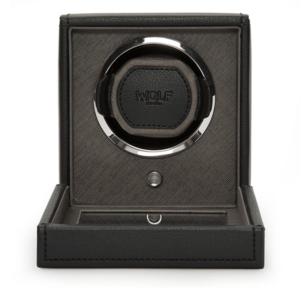 Cub Black Single Watch Winder With Cover