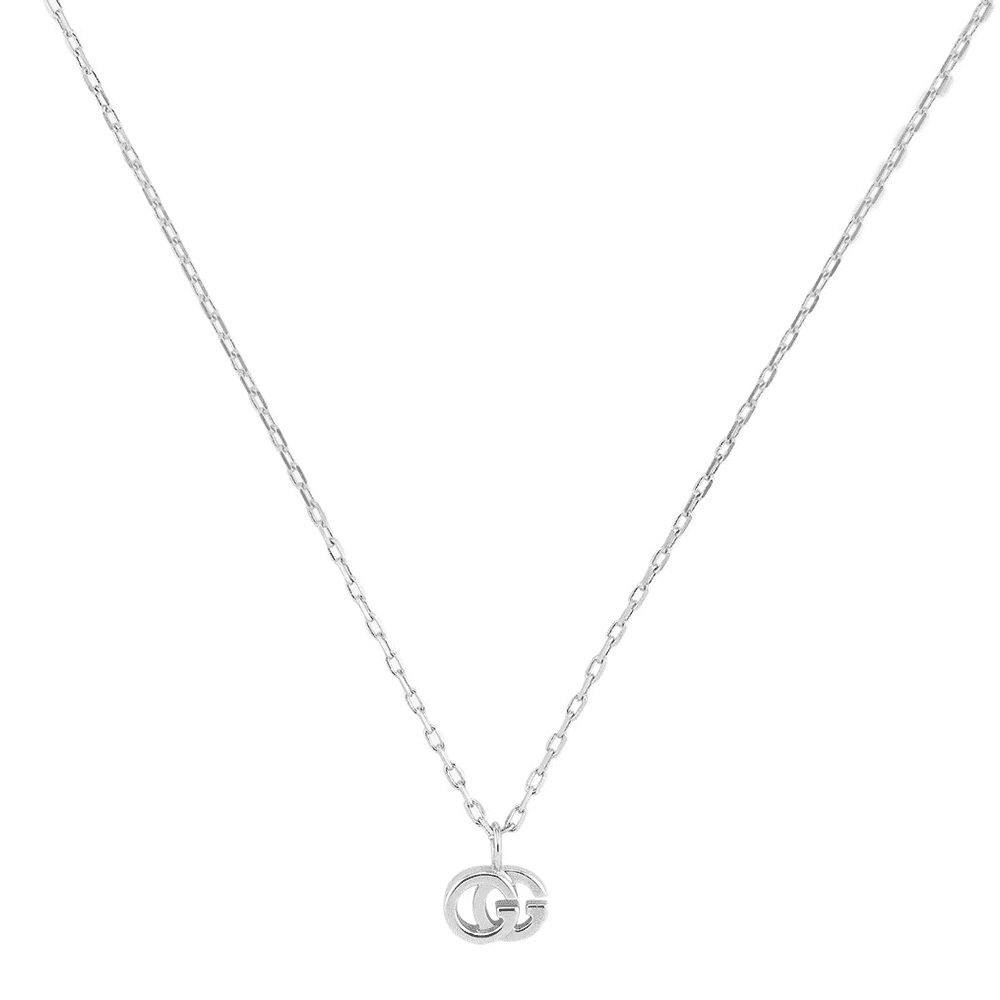 GG Running 18ct White Gold And Diamond Necklace