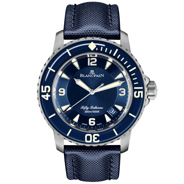 Fifty five fathoms automatic blue dial men's clearance watch