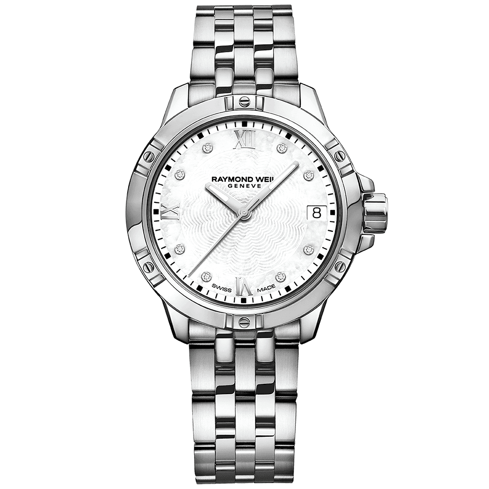 Tango Classic 30mm White Mother of Pearl Diamond Dial Bracelet Watch