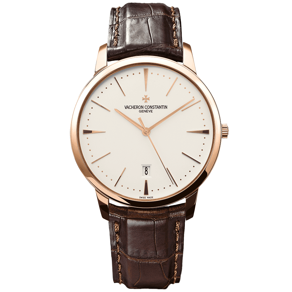 Patrimony 40mm 18ct Pink Gold Silver Dial Men's Automatic Watch