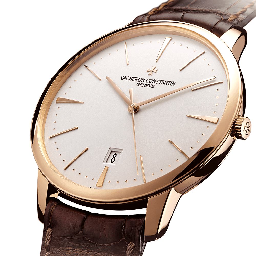 Patrimony 40mm 18ct Pink Gold Silver Dial Men's Automatic Watch