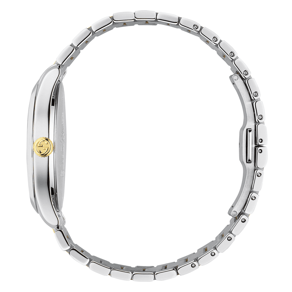 G-Timeless 38mm Two-Tone Silver Feline Dial Ladies Bracelet Watch