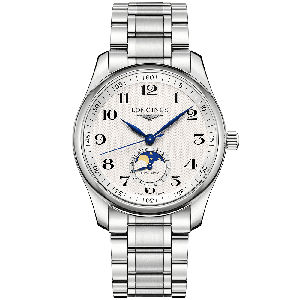 Master 40mm Silver Moonphase Dial Automatic Men's Bracelet Watch