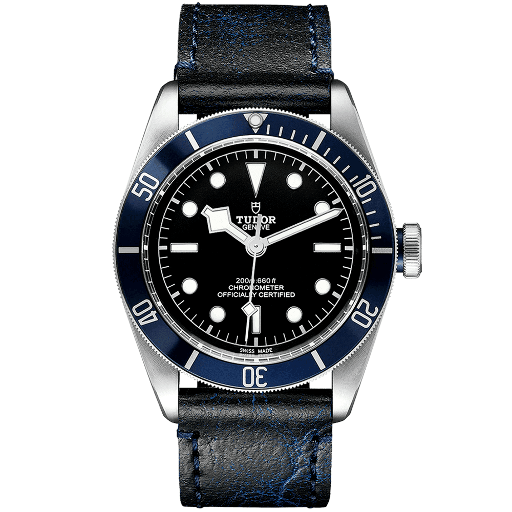 Black Bay 41mm Black Dial & Blue Bezel Men's Automatic Strap Watch