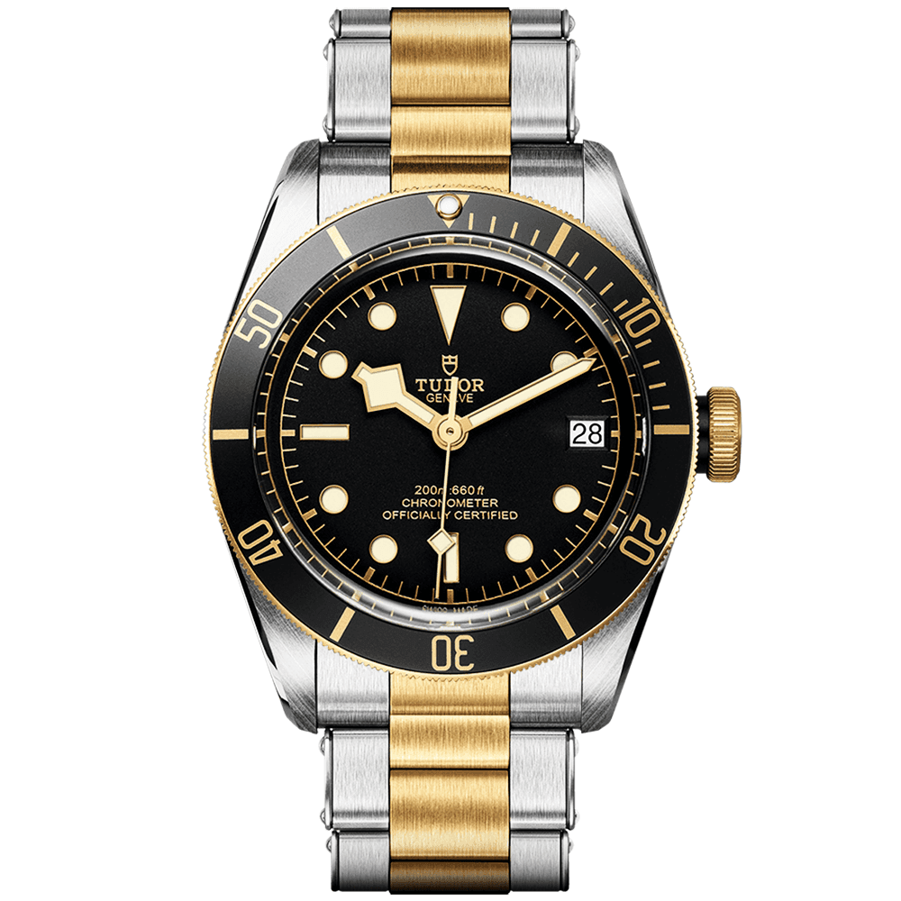 Black Bay S&G 41mm Black/Gold Dial Automatic Men's Bracelet Watch