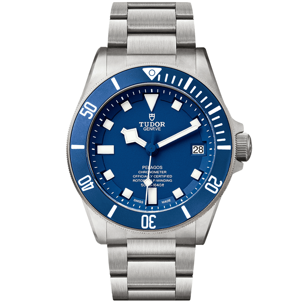 Pelagos 42mm Blue Dial & Ceramic Bezel Men's Titanium Automatic Watch