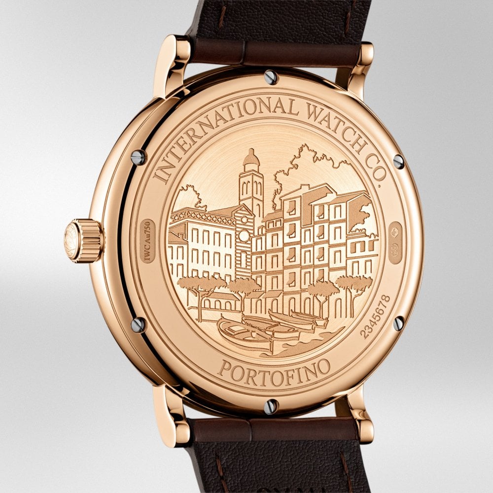 Portofino 40mm 18ct Red Gold Anthracite Dial Strap Watch
