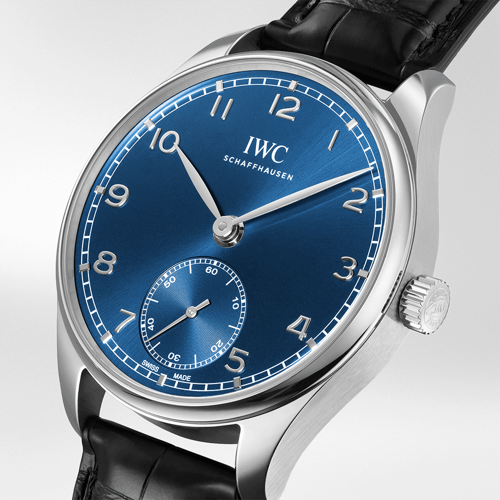 Portugieser 40mm Blue Sunray Dial Men's Automatic Strap Watch