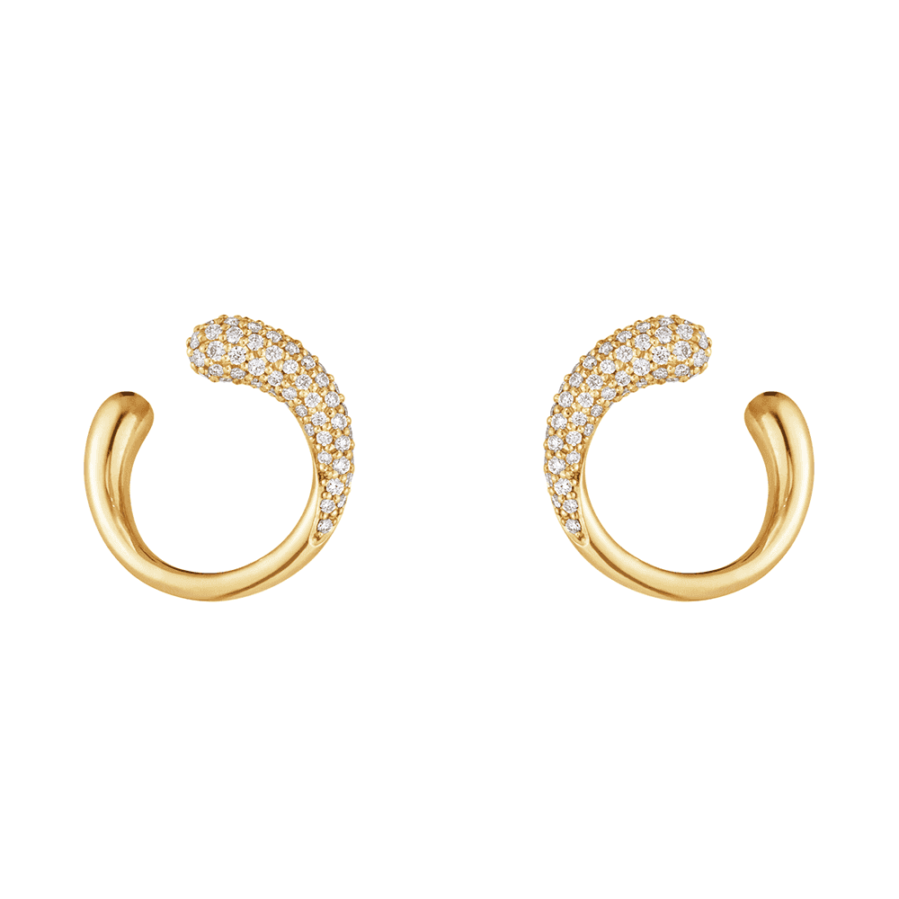 Mercy 18ct Yellow Gold Pave Set Diamond Stud Earrings