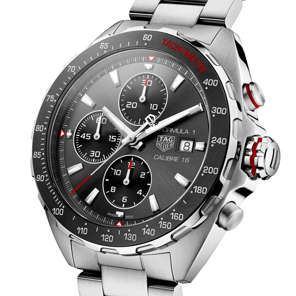 Formula 1 Calibre 16 Anthracite/Red Dial Men's Bracelet Watch