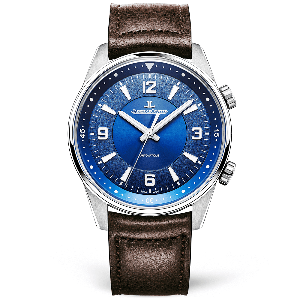 Polaris 41mm Blue Dial Men's Automatic Brown Leather Strap Watch